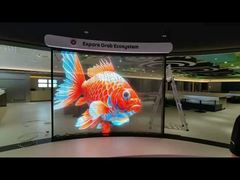 Indoor Ultra-Thin P6 Flexible Transparent LED Film Display 85% Transparansi 3000 Nits 1000mm x 240mm