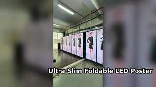 Layar Poster LED Ultra Tipis Tampilan Dua Sisi Portabel